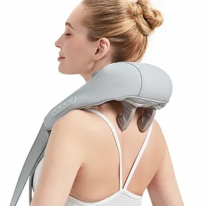 Health Care Products 8D Deep Tissue Shiatsu Kneading Back Massager Heating Neck and Shoulder Massage Pillow