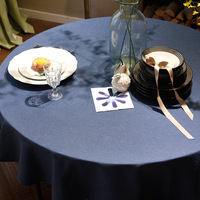 Nappe ronde en polyester rétro pastoral américaine et européenne, écologique, lavable, motif floral, pour usage domestique