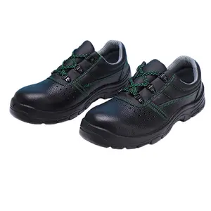 845012-16 construction site men's male steel head Anti-smash Oil resistant low help green line work shoes safety shoes