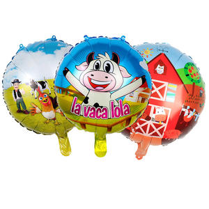 Globos de Mylar de papel de aluminio para niños, decoración de fiesta temática de animales de granja redondos de 18 pulgadas, suministros para fiestas - Product Image 4