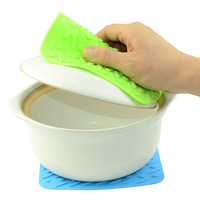 Ménage carré Silicone isolation cuisine tapis et tampons tapis de Table couverts bol Pad napperon et sous-verre pour la Protection de la vaisselle