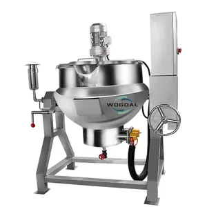 Industrial Automatic Food Cooking Mixer Machine Sauce Jacketed Kettle Cooking Pot With Mixer