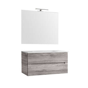 Mueble de Baño Talia de 90 cm, Colgante de Pared, en Roble Nudoso, para Espacios Pequeños - Product Image 1