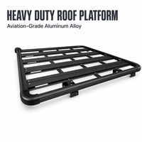 Nouvelle arrivée : Plateforme de toit de voiture en alliage d'aluminium robuste avec échelle réglable à ouverture rapide pour camping, SUV, pick-up