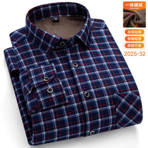 New <strong>Winter</strong> and Autumn Style Thickened and Insulated Warm <strong>Shirts</strong> Classic Outerwear Style Checked <strong>Shirts</strong> - Product Image 2