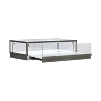 Présentoir de comptoir bijoux lumière LED vitrine en verre avec rail