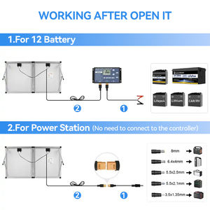Toptan fiyat OEM 100W 120W 200W 160W 300W 350W 400W 500W açık katlanabilir taşınabilir monokristal silikon güneş paneli RV için - Product Image 5