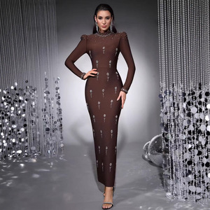 evening dresses riyadh Zapaka Women Dark Brown Formal Dress Off the Shoulder Mermaid Long Party Dress, Dark Brown / US20W main image 0