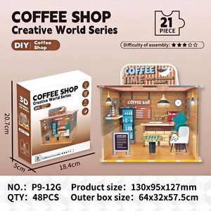 Kit de Casa en Miniatura de Acrílico y Set de Rincón de Lectura - Kit Completo de Casa en Miniatura y Rincón de Lectura para Exhibición y Decoración Moderna - Product Image 1