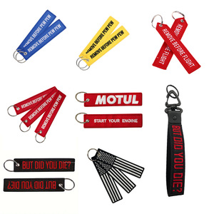 Porte-clés tissé personnalisé avec votre logo, échantillon gratuit, étiquette de vol économique - Product Image 4