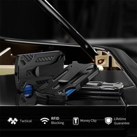 Penjepit Uang Minimalis Ultra Tipis Staronact dari Aluminium, Tempat Kartu, Dompet Anti Maling RFID untuk Pria, Logo Custom