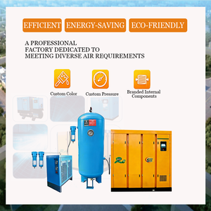 Kompresor PM Dua Tahap 110 kW  Efisiensi Energi Kelas 1  PMSM  Kontrol Kecepatan VFD, Sistem Pendingin Efisiensi Tinggi - Product Image 5