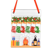 Ornements de cheminée personnalisés en résine avec logo, éléments de Noël, impression UV, artisanat, vente chaude