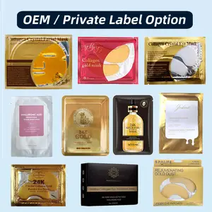 Customized Moisturizing 24k Gold Eye Treatment Under Eye Patches Private Label Anti-Wrinkle Patches For Eyes