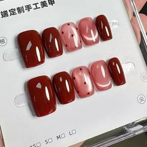 <span class=keywords><strong>Faux</strong></span> <span class=keywords><strong>ongles</strong></span> courts en amande à couverture complète, design feuille <span class=keywords><strong>d</strong></span>'<span class=keywords><strong>or</strong></span> et perles, vente en gros <span class=keywords><strong>d</strong></span>'usine - Product Image 5