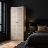Armoire en acier moderne avec armoire de rangement supérieure |   Système de placards modulaires pour chambres de luxe – Conception de rangement vertical type armoire