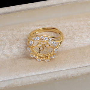 Anillo Abierto de Plata S925, Accesorios de Girasol, Soporte para Anillos DIY, Anillos de Salto Chapados en Oro de 3mm-6mm para Fabricación de Joyería JG5343 - Product Image 4