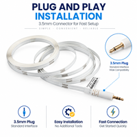 Câble de détection d'eau professionnel compatible TCP, fil capteur plat flexible, prise 3,5 mm, conception réutilisable Tuya Smart pour équipement de détection de fuites