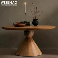 Meubles WISEMAX, meubles de salle à manger de style médiéval, table ronde en bois massif, table de cuisine design pour la maison et la villa