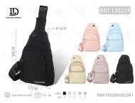 Borsa da petto in tessuto da donna, con tracolla singola, regolabile, con tasca frontale con cerniera, minimalista, per uso quotidiano, per tutte le stagioni - Product Image 3