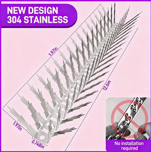 Pointes <span class=keywords><strong>anti</strong></span>-oiseaux, <span class=keywords><strong>anti</strong></span>-écureuils et <span class=keywords><strong>anti</strong></span>-escalade en acier inoxydable 304 <span class=keywords><strong>pour</strong></span> la protection des tuyaux, des clôtures et des toits contre les nuisibles - Product Image 3