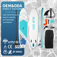 Planche de paddle gonflable portable en PVC Drop Stitch personnalisée pour sports nautiques, surf, stand-up paddle et pêche