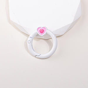 2025 New Drop Oil Paint Zinc Alloy Love Ring Spring Ring <b>DIY</b> Mobile Phone Chain Keychain <b>Bag</b> <b>Accessories</b> - Product Image 4