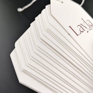 Tùy chỉnh các tông màu trắng tag tráng giấy Swing <span class=keywords><strong>hangtags</strong></span> với dây chuỗi đám cưới Cảm ơn bạn thẻ <span class=keywords><strong>hangtags</strong></span> cho quần áo - Product Image 3