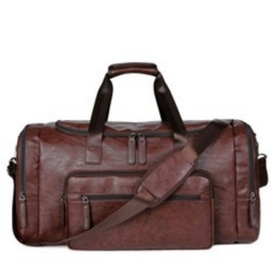 Sacs de sport vintage en cuir PU de haute qualité pour hommes, sacs de voyage week-end grande capacité, sacs de sport de gym à faible MOQ - Product Image 1