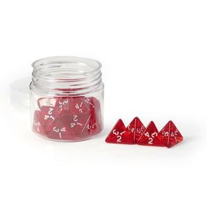 Empaque Personalizado, 20 Piezas, Botella Transparente Roja para Pociones Curativas, Accesorio para Dungeons and Dragons, Dado D4 - Product Image 1
