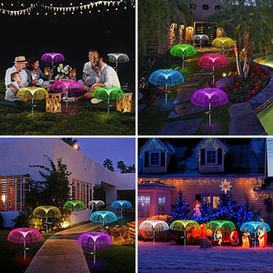 Lámpara de Jardín de Fibra Óptica LED con Energía Solar, Lámpara de Césped para Exteriores Resistente al Agua para Patio y Villa - Product Image 4