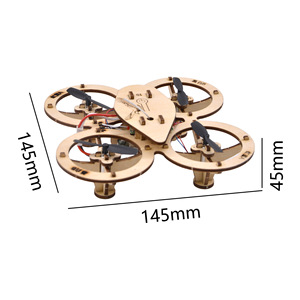 Set Educativo Scientifico Hangda: <span class=keywords><strong>Quadricottero</strong></span> in Legno con Telecomando e Fotografia Aerea, Kit Esperimento di Fisica Fai-da-Te - Product Image 5