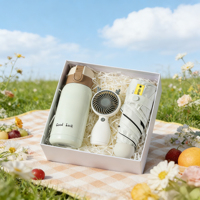 Boce Cadeau Personnalisé Pratique pour Employé d'Entreprise, Coffret Cadeau Souvenir d'Été avec Éventail