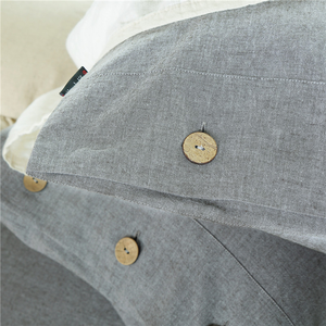 Ensemble de literie gris uni style bref en coton de haute qualité linge d'hôtel king size queen size toutes tailles - Product Image 3