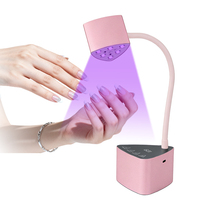 Lampe à ongles UV LED portable professionnelle de bureau, 18 W, sans fil, avec séchage à 360° °   Tête rotative pour salon et domicile