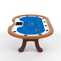 YH Casino Qualité H Jambes Personnalisé Étanche Poker Tapis Ovale Texas Poker Table