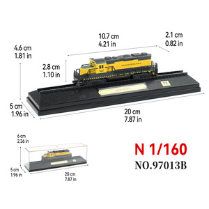 HANFIY <span class=keywords><strong>Tren</strong></span> a <span class=keywords><strong>Escala</strong></span> <span class=keywords><strong>N</strong></span>, Locomotora Diésel Union Pacific FP-7, Vehículo Ferroviario de Metal, <span class=keywords><strong>Miniatura</strong></span> de <span class=keywords><strong>Tren</strong></span>, Decoració<span class=keywords><strong>n</strong></span>, Estuche Acrílico - Product Image 6