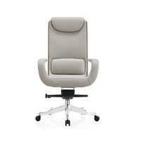 Les cuirs gris arrières de mi préside des meubles de chaise de visiteur de lieu de réunion avec la base fixe