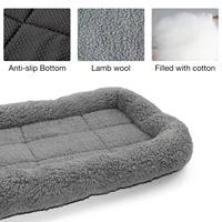Coussin pour animaux de compagnie avec oreiller amovible pour chat, idéal pour le sommeil enroulé, écologique, imprimé uni, pour transporteur/cage à chat