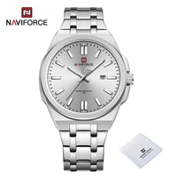 Montre-bracelet carrée NAVIFORCE 9226 pour homme, en acier inoxydable, à quartz, lumineuse, étanche, de luxe, avec bracelet en cuir, tendance