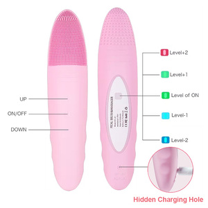 Brosse nettoyante faciale électrique sonique rechargeable en silicone, étanche, pour une exfoliation en profondeur et un nettoyage optimal - Product Image 5