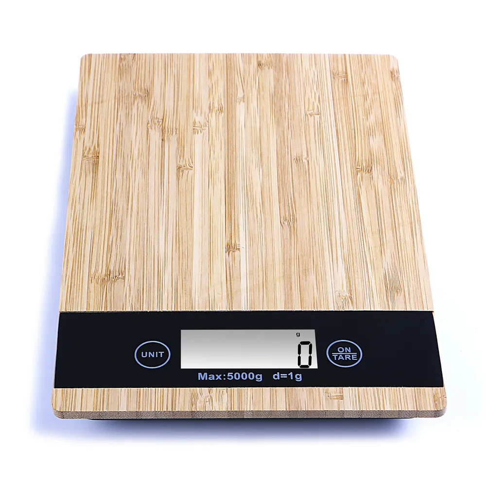 Bamboo Digital Body Scales Kitchen Digital Balance Weight Scale Kitchen electric scale 5kg