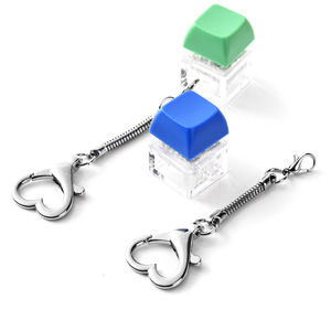 Precio de fábrica: Llavero mecánico de 4 teclas con clicker, keycap fidget, juguete antiestrés - Product Image 3