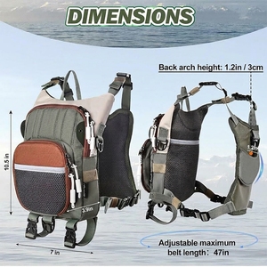 Mochila de Pesca con Mosca al por Mayor de Fábrica, Bolsa de Almacenamiento de Aparejos Ajustable con Múltiples Bolsillos para Pescadores - Product Image 3