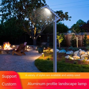 Lampadaire de jardin extérieur en fer avec abat-jour en verre LED 2700K IP66 Ampoule A19 non amovible AC 220V Détecteur de mouvement Alimenté par énergie solaire Dimmable - Product Image 6