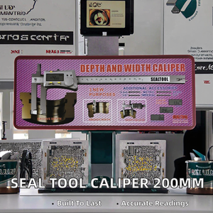 เครื่องมือวัดร่องในแบบดิจิตอล SEALTECH SEALTOOL ขนาด 200 มม. พร้อมเวอร์เนียร์วัดความลึกและความกว้าง 13 นิ้ว ใช้แรงมือ - Product Image 4