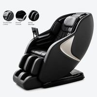 Fauteuil de massage inclinable avancé avec thérapie de chaleur profonde, cuir résistant au froid et style classique et stable