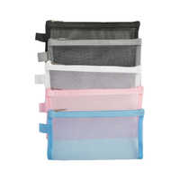 Étui à crayons en maille transparente, sacs à crayons de grande capacité, sac de rangement mignon pour crayons