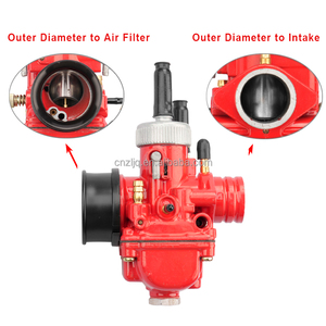 Dellorto PHBG 21mm Racing Red Edition Dellorto PHBG DS 21mm Carburateur Carb Pour 2 Temps 50cc-100cc Scooter Cyclomoteur - Product Image 2