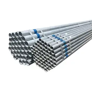 Tubo de acero de valla redonda galvanizado Q195 de alta calidad, tubo de acero de andamio galvanizado, tubo g i